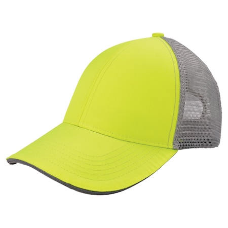 Hi-Vis Lime-Blank Reflective Snapback Hat